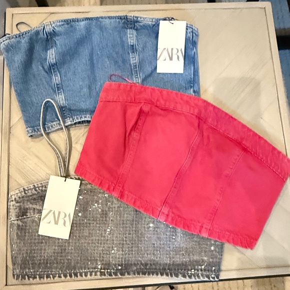 NEW Zara Bundle of 3 Tops. Size Medium - Picture 2 of 15